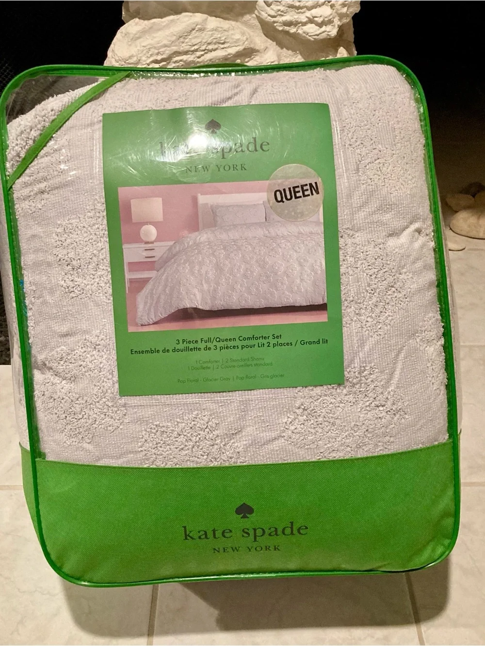 NEW Kate Spade New York Pop Floral in Light Morning Glory- Queen size